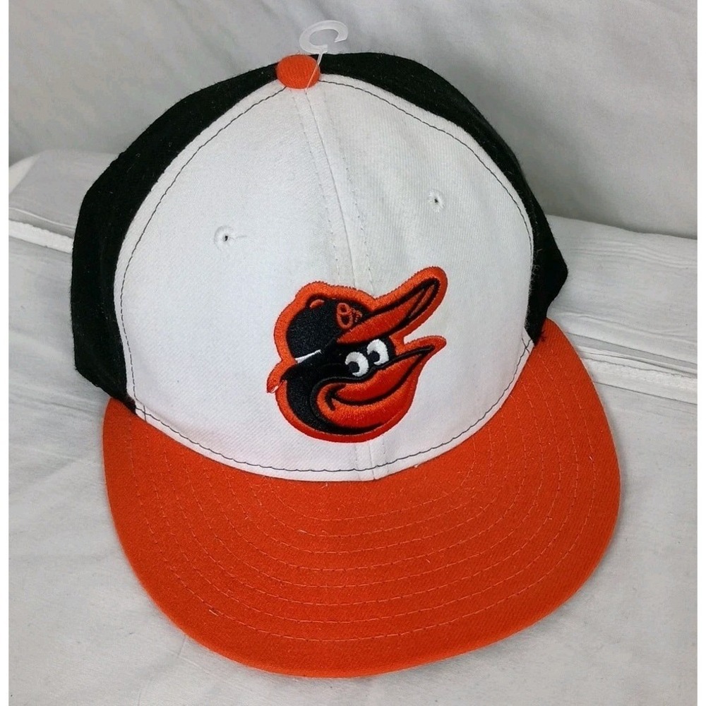 New Era 59Fifty Men Women Cap Baltimore Orioles White Orange On Field Fitted Hat - Picture 1 of 4
